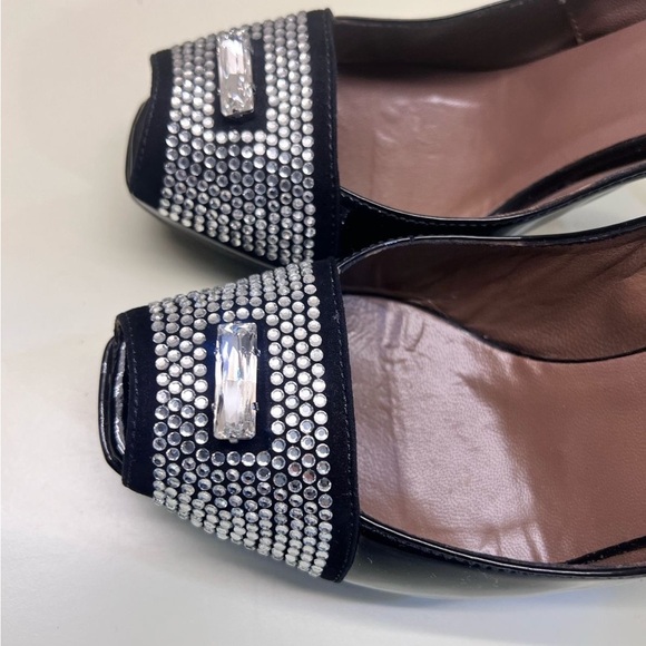 Giovanni Giusti made in Italy Glamorous Peep-Toe Heels with Swarovski crystals - Picture 4 of 9
